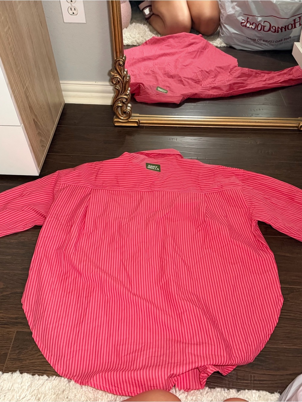Daily Drills Pink Striped Button-Down Shirt